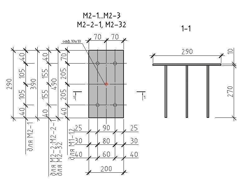 Чертеж М2-1...М2-5, М2-2-1, М2-32