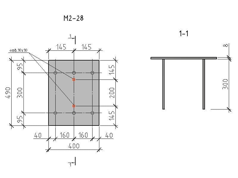 Чертеж изделия М2-28