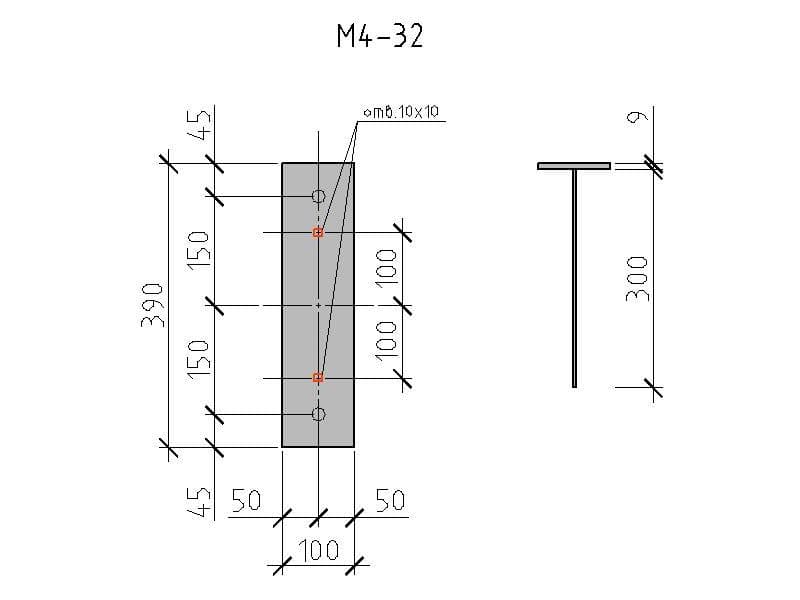 Чертеж изделия М4-32