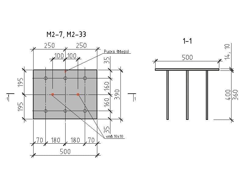 Чертеж изделия М2, М2-33