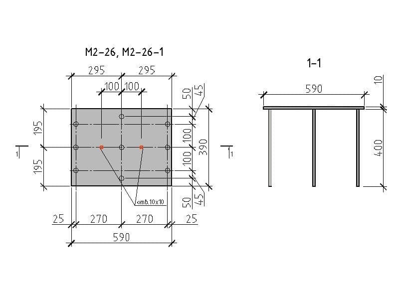 Чертеж изделия М2-26, М2-26-1