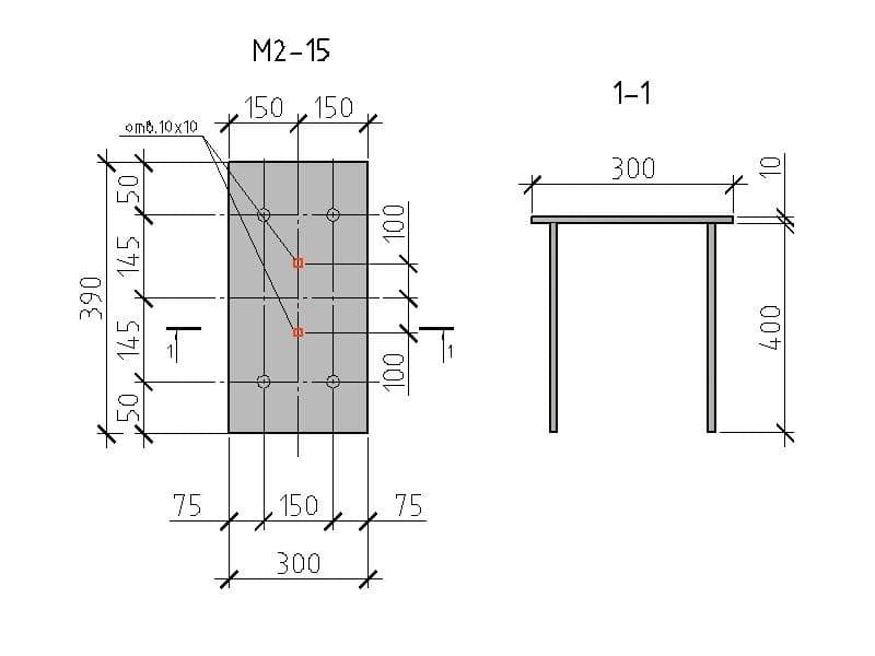 Чертеж изделия М2-15