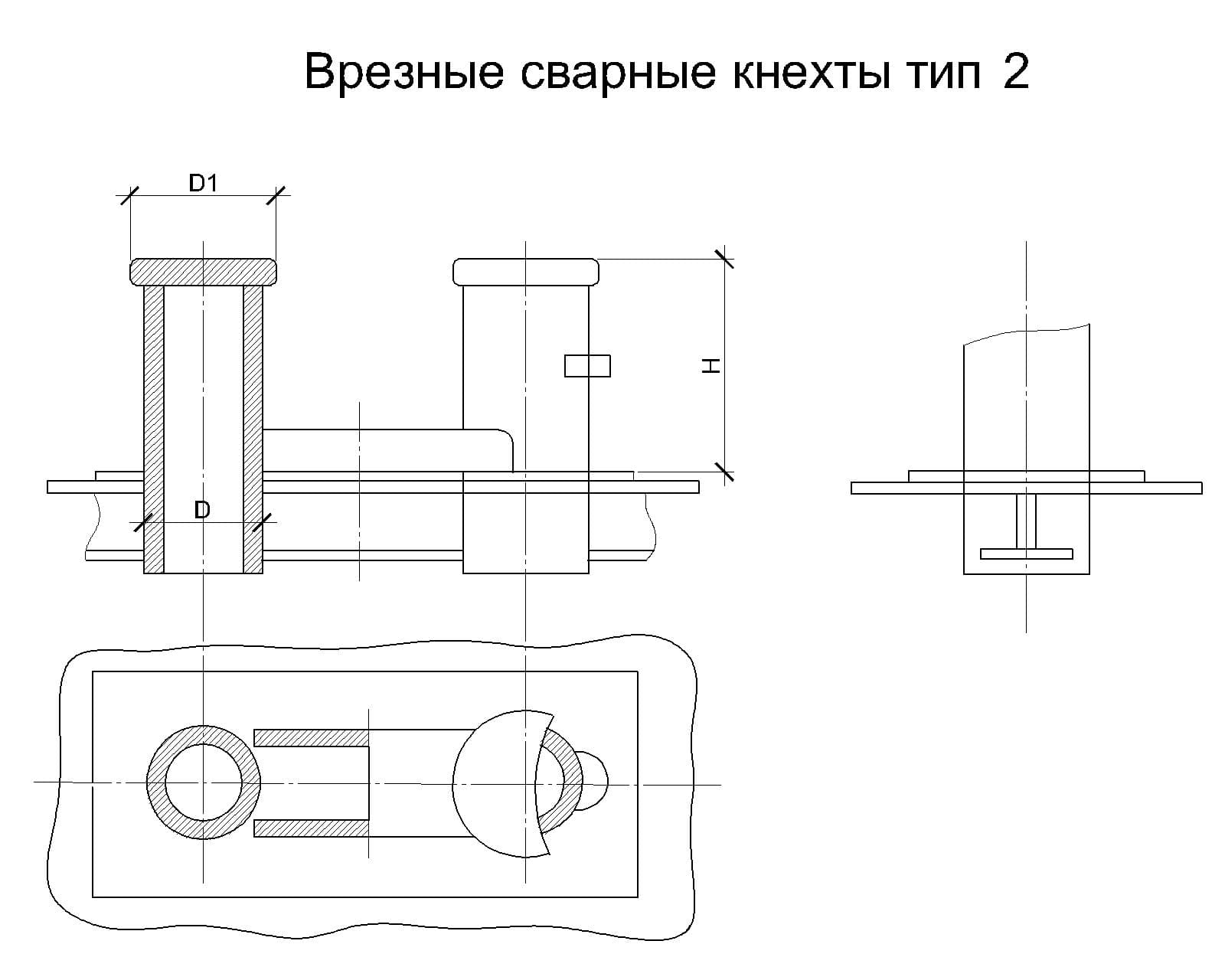 Кнехт швартовый чертеж