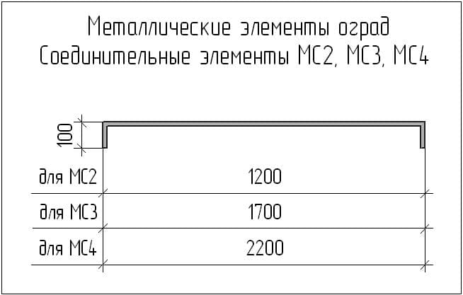 Чертеж элементов МС2, МС3, МС4 Чертеж элементов МС2, МС3, МС4