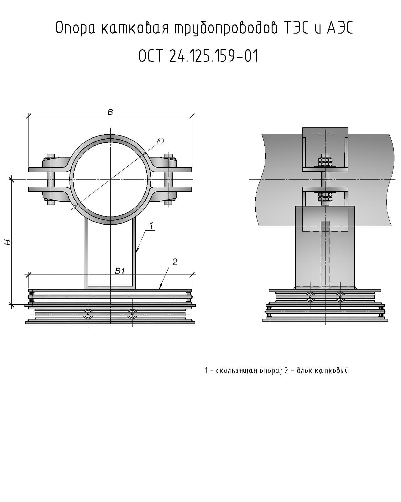 чертеж 2 опоры катковой