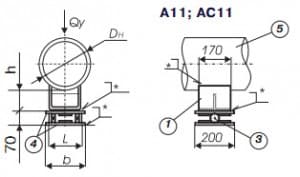 Чертеж опоры катковой направляющей КН