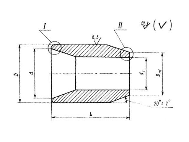 Чертеж перехода для паропровода ОСТ 108.318.18-82