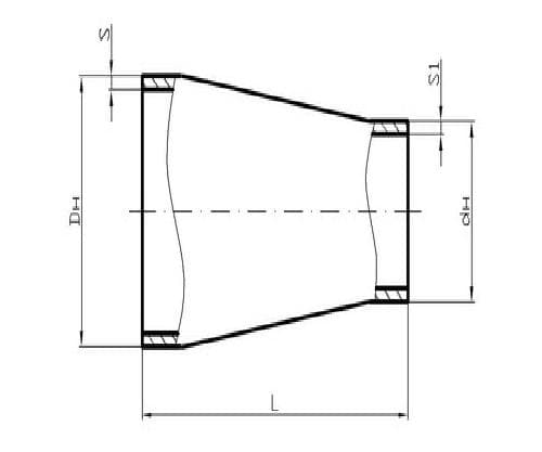 Чертеж перехода ОСТ 34.10.700-97
