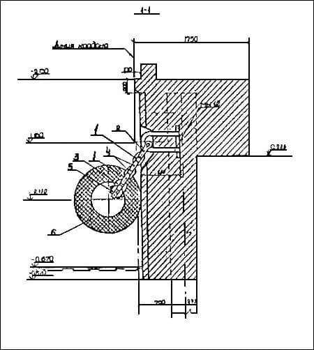 Крепеж цилиндрического резинового отбойника Крепеж цилиндрического резинового отбойника