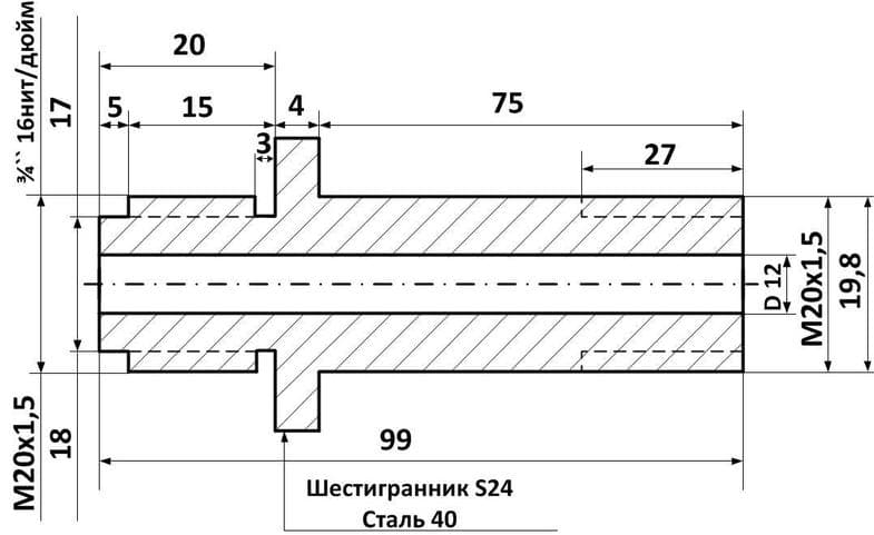 Масляный фильтр ваз чертеж
