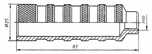 Чертеж головки толкателя, исполнение 1
