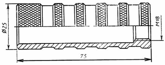 Чертеж головки толкателя исполнение 2