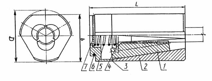 Чертеж зажима полуавтоматического тип 2