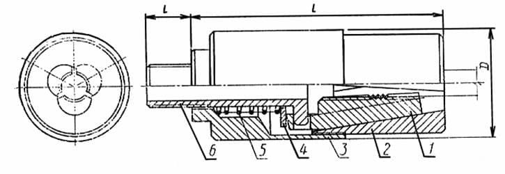 Чертеж зажима полуавтоматического