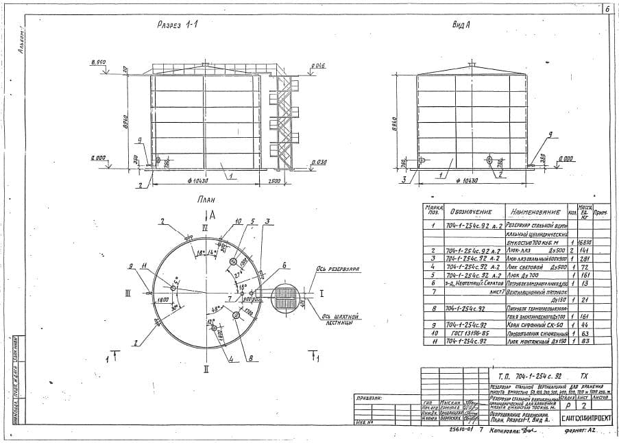 Стальной резервуар РВС-100 м3 (100 000 литров) заказать в Москве