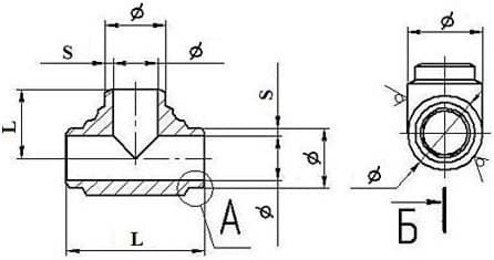 Чертеж точеного тройника Чертеж точеного тройника