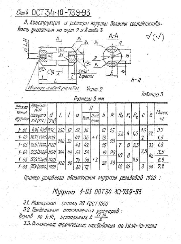 чертеж 2 тяга с муфтой
