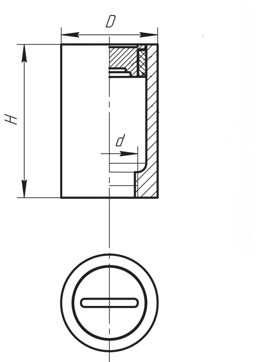 Чертеж втулки палубной