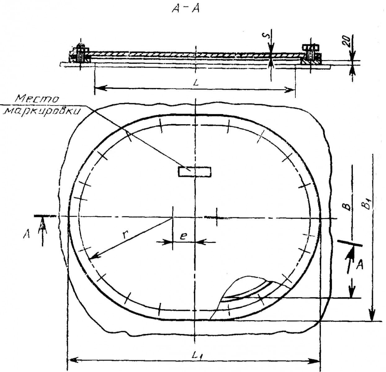 Чертеж горловины судовой стальной