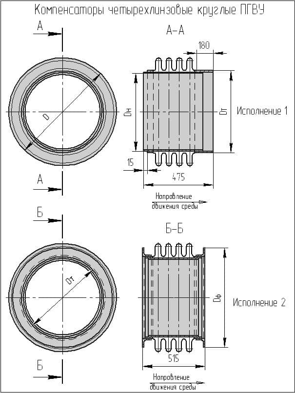 Чертеж 4-х линзового компенсатора