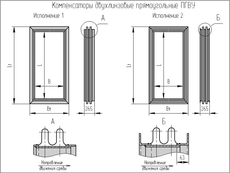 Изготовление компенсаторов по чертежам заказчика