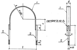 Схематический чертеж элемента крепежа Т-19