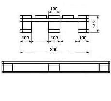 чертеж паллета 80х60х145
