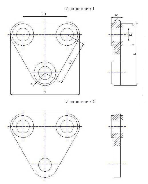 Схема треугольной планки ОСТ5.2003-87