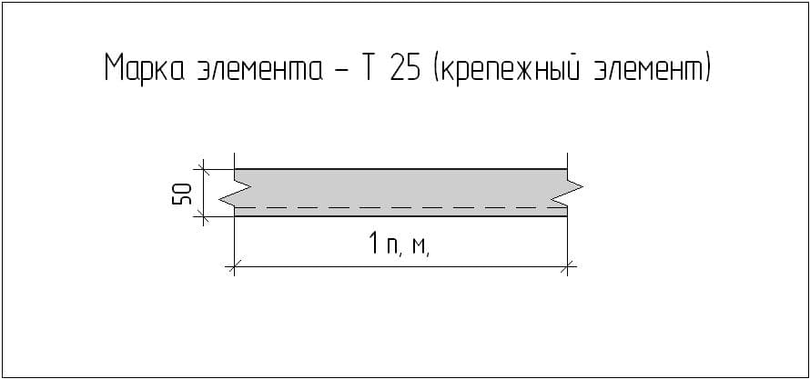 Чертеж Т 25 (крепежный элемент) Чертеж Т 25 (крепежный элемент)