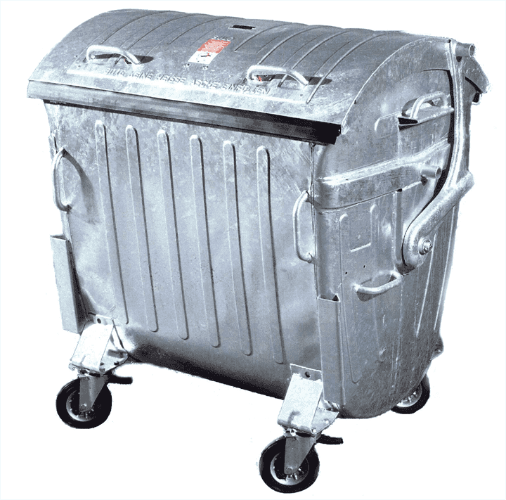 Оцинкованный контейнер с крышкой Оцинкованный контейнер с крышкой