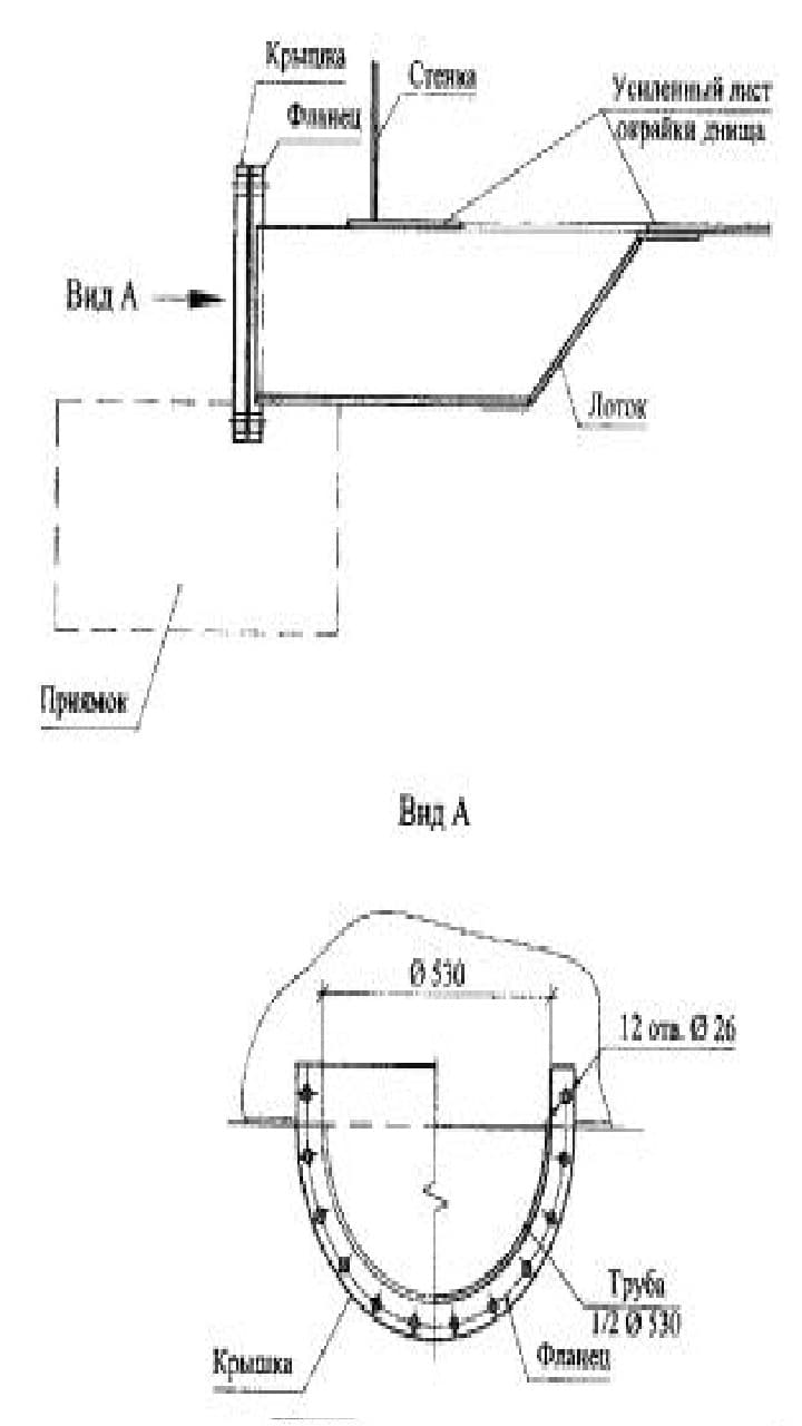 Лотковый зумпф зачистки схема