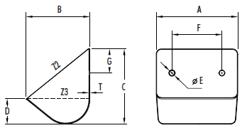 Чертеж элеваторного ковша тип А