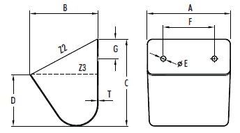 Чертеж элеваторного ковша тип D Чертеж элеваторного ковша тип D