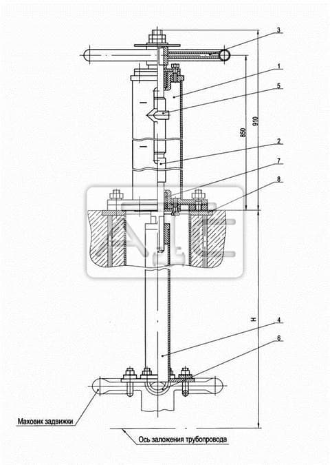 Чертеж колонки управления задвижками