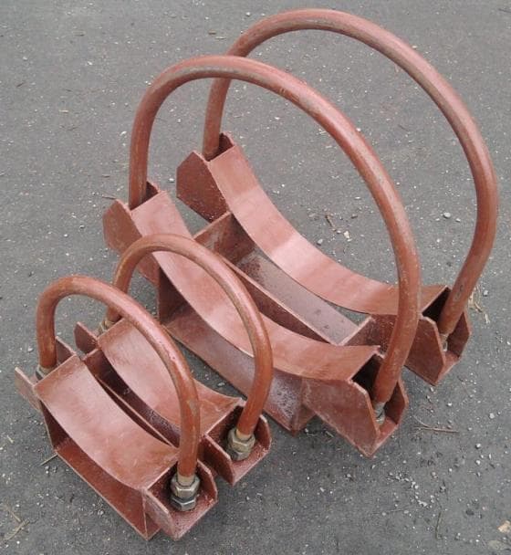 Хомутовая опора для трубопровода