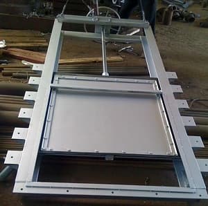 щитовой затвор с электроприводом