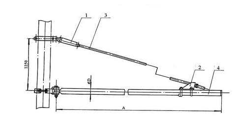 Кронштейн КТП однопутный чертеж