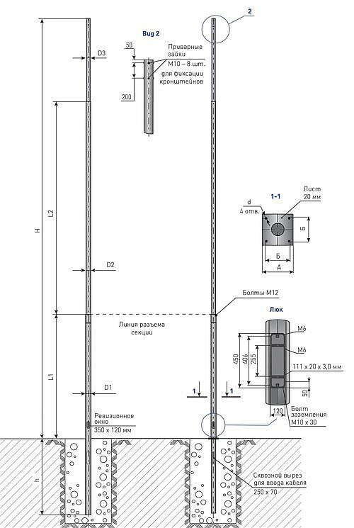 Опоры несиловые НП чертеж Опоры несиловые НП чертеж