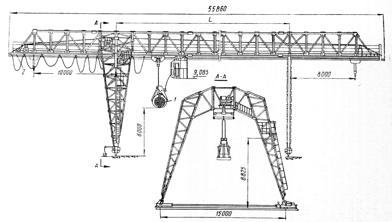 Выработка крана. Козловой кран ККС-10 чертежи. Мостовой кран ККС-10. Козловой кран ККС-10 схема. Кран ККС - 10 С грейфером.