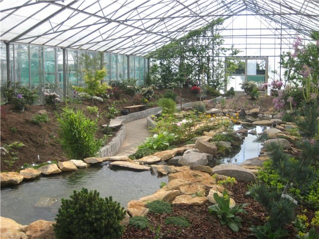 Зимний сад из стальных конструкций