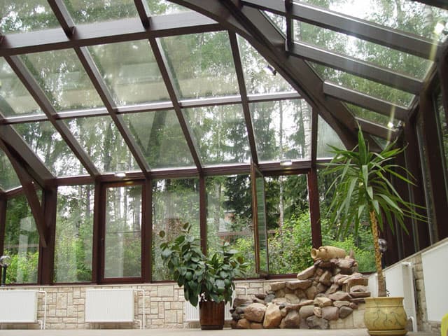 Металлический каркас зимнего сада