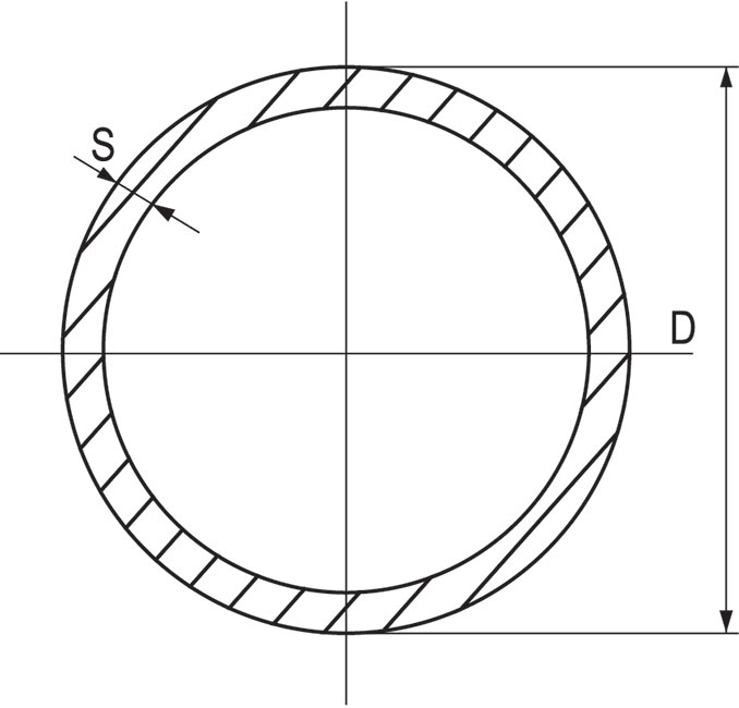 Чертеж металлической трубы ВГП