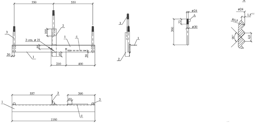Чертеж траверсы ТМ-63 (27.0002-28)