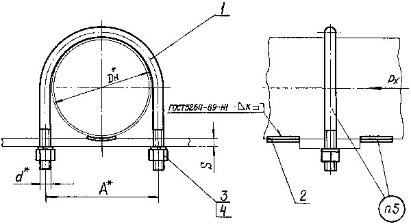 Опоры неподвижные бескорпусные ОСТ 34 273-75