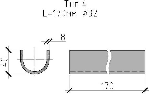 Чертеж ванночки ГОСТ 14098-91 готовой. Тип 4 Чертеж ванночки ГОСТ 14098-91 готовой. Тип 4