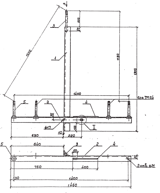 Чертеж траверсы ТМ-1 (3.407.1-143.8.1) 17,2 кг