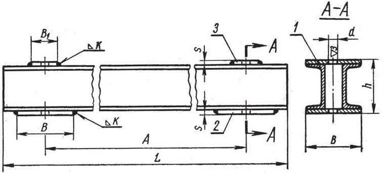 Балки опорных подвесок трубопроводов МН 3944-62