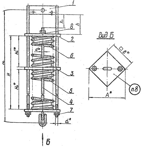 Блоки пружинные сдвоенные ОСТ 34 297-75