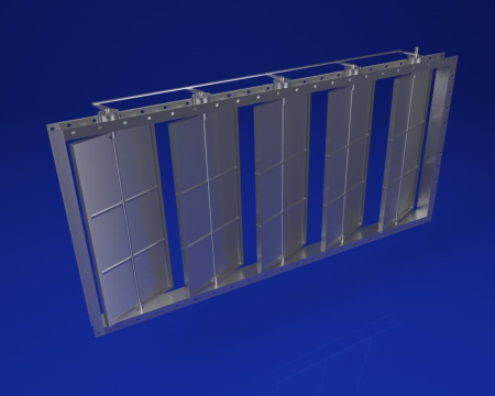 Клапан прямоугольный пятиосный