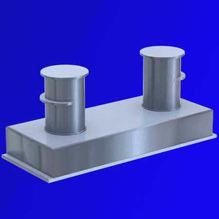 Кнехты двухтумбовые сварные с фундаментом тип II